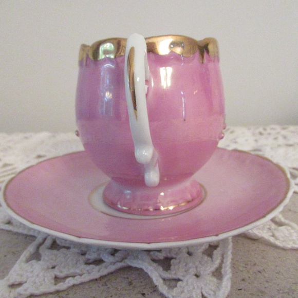 Bunn Andenken Pink, white & gold gilded tea cup - Picture 4 of 7